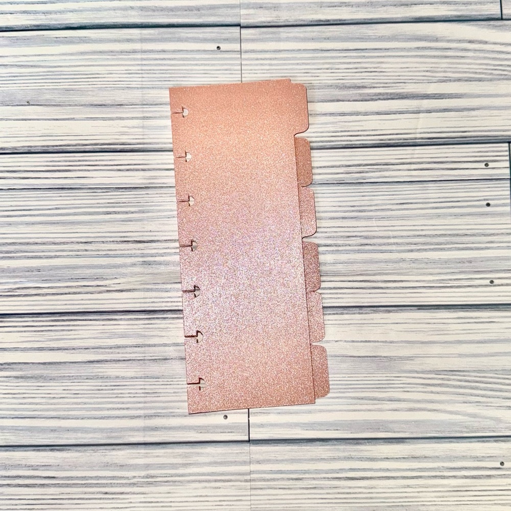 Happy planner skinny mini size tab dividers rose gold color